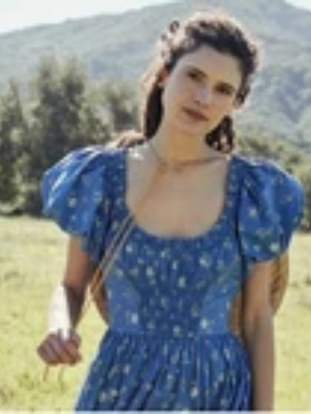 RARE Doen Deia Dress in Blue Bouton De Rose - Picture 2 of 7